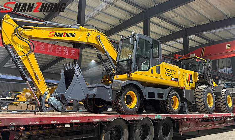 Escavadora de rodas SZL150 e pá carregadora de rodas SZ950