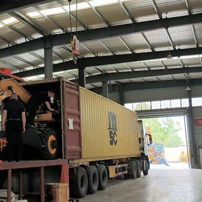 Wheel excavator container shipment to Africa
